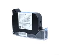 Lapiglo Cartucho de tinta industrial de secado rápido de 42 ml compatible con impresoras de boquilla de 12,7 mm, recambio negro a prueba de manchas para fechas de embalaje (A)