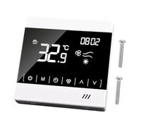 Lapiglo Central Fresh Air - Termostato de bobina de ventilador de aire fresco, controlador de temperatura digital con temporizador y bloqueo de botón, alto, medio bajo para ajustes de ventilador