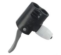 Lapiglo Clip de boquilla de bomba de bicicleta de doble cabeza, adaptador de EE. UU. a Reino Unido para válvula Presta, pieza de repuesto de plástico para bombas de ciclismo, color negro