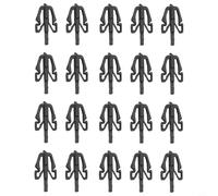 Lapiglo Clip de rejilla delantera 20 piezas KB TF D-para Max para Holden para rodeo Pickup Nylon negro 13x22mm