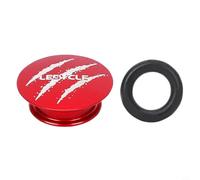 Lapiglo Cubierta de manivela de ciclismo Tapa de polvo hueco Aleación de aluminio para CNC Anodizado Sellado Decoración Mountain Road para bicicleta Oro (rojo)