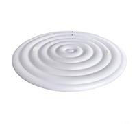 Lapiglo Cubierta inflable ajustable para bañera 128/158/180 cm de grosor, tapa térmica de PVC para spa redondo jardín para protección blanca (blanco con H)