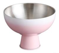 Lapiglo Cuchara de helado de acero inoxidable resistente, cuchara de postre ergonómica antideslizante apta para lavavajillas, utensilio para servir helado, yogurt, fruta (rosa)