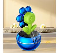 Lapiglo Difusor de fragancia solar giratorio automático para coche, ambientador en forma de flor con guía de luz, dispensador de perfume ABS resistente, interior del vehículo