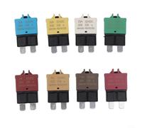 Lapiglo Disyuntores de circuito de reinicio manual de 8 piezas, kit de fusibles 3A-30A para protección eléctrica de audio de barco/caravana/camión/coche