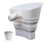 Lapiglo Embudo de harina de silicona fácil de hornear, resistente al calor, a prueba de derrames, plegable, ahorra espacio, utensilio de cocina blanco