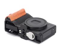 Lapiglo Empuñadura de madera para Ricoh para cámara GR4, ligera para base de aluminio CNC con Arca-para montaje suizo, almohadilla amortiguadora, color negro