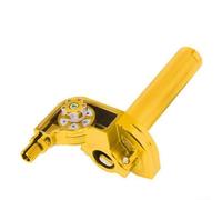 Lapiglo Empuñadura del acelerador de motocicleta de 22 mm con soporte de pulgar de asistencia de crucero para motocross y enduro, accesorios de manillar de aleación de aluminio (dorado)