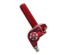 Lapiglo Empuñadura del acelerador de motocicleta de 22 mm con soporte de pulgar de asistencia de crucero para motocross y enduro, accesorios de manillar de aleación de aluminio (rojo)