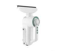 Lapiglo Escobilla de vidrio inalámbrica de 1500 Pa para puerta de ducha, spray limpiador de microfibra para kit combinado para espejo de coche (verde)
