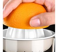 Lapiglo Exprimidor eléctrico inalámbrico de cítricos recargable por USB para exprimidor de naranja, acero inoxidable, silencioso, doble cono, gran capacidad, color blanco y verde