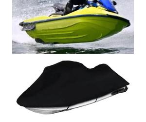 Lapiglo Funda impermeable para lancha motora, 300 x 420 cm, 600D Oxford, almacenamiento de esquís, con correas de amarre, color negro