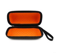 Lapiglo Funda para altavoz portátil, bolsa de almacenamiento rígida a prueba de golpes con transparencia de sonido y malla transpirable, suave para acceso, 18 x 9 x 8,5 cm, color negro