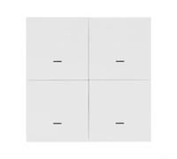 Lapiglo Interruptor de escena ZigBee de 4 bandas con 12 escenas personalizables para aplicación Tuya y Life, para control remoto inalámbrico alimentado por batería, color blanco