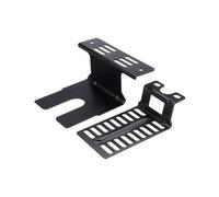 Lapiglo Juego de soporte de metal para motor de asador, parrilla de barbacoa al aire libre, placa de soporte resistente con agujeros preperforados, color negro
