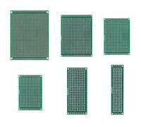 Lapiglo Kit de 32 placas PCB de doble cara, 6 tamaños de 2 x 8 cm a 7 x 9 cm, sensores de prototipado de electrónica para bricolaje, experimentos LED