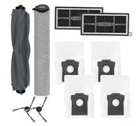 Lapiglo Kit de accesorios de repuesto para aspiradora MOVA S70 S70 Ultra S70 Pro (1 cepillo principal, 1 paño de rodillo, 2 filtros, 4 bolsas de polvo, 2 cepillos laterales)