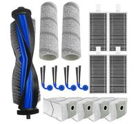 Lapiglo Kit de filtro de bolsa de polvo de cepillo de vacío para Ecovacs para Deebot T80S/T80S para accesorios de repuesto Omini, 1 cepillo principal, 4 cepillos laterales, 4 filtros, 2 fregonas, 4