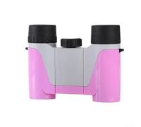Lapiglo Kit de iniciación de prismáticos para niños, compacto de 10 x 12 x 4 cm, construcción ergonómica de ABS con paño para lentes, bolsa de almacenamiento con cordón ajustable, dos modos de enfoque