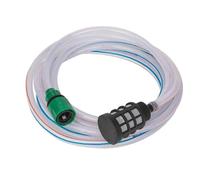 Lapiglo Kit de manguera de agua de jardín de 5 m, tubo de entrada flexible con conector de filtro para riego de plantas de césped al aire libre, color blanco