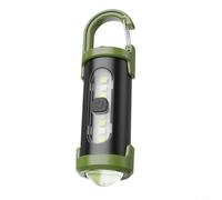 Lapiglo Linterna llavero portátil con gancho colgante, luz de trabajo LED recargable, lámpara de camping COB con para lectura nocturna roja y azul para patrulla (1 unidad)