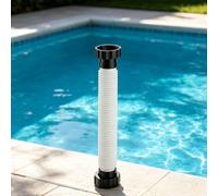 Lapiglo Manguera de bomba de filtro Intex de 1.5 pulgadas, PVC de 16 pulgadas para tubo de repuesto con conectores resistentes, accesorio flexible de filtración de piscina blanca