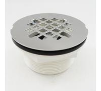 Lapiglo Manguera de drenaje de ducha de PVC con cubierta de malla de acero inoxidable tubos ABS de 2 pulgadas, base de ducha de fibra de vidrio acrílica, fácil de instalar para lavadora, 4.14 pulgadas
