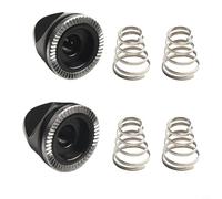 Lapiglo Muelles para pinchos de liberación rápida y pernos de eje de tuerca M5 para ruedas de bicicleta, para muelles de acero inoxidable con tuercas de aluminio, negro, 4 resortes y 2 tuercas