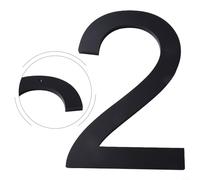 Lapiglo Números de casa flotantes modernos de 8 pulgadas, para gran letrero negro de sombra para pared al aire libre, puerta de garaje y puerta, placa de plástico de fácil montaje con fijaciones (2)