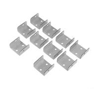 Lapiglo Paquete de 10 clips de acero galvanizado para paneles de 32 mm a 50 mm para fijación de enrejado, kit de fijación de postes de madera al aire libre (32 mm)