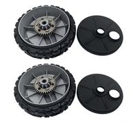 Lapiglo Paquete de 2 ruedas para cortacésped de 8 pulgadas con protectores antipolvo compatibles con 580365301 (4 piezas)