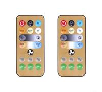 Lapiglo Paquete de 2 ventiladores de techo E27 con control remoto, repuesto para luz y velocidad del ventilador, brillo ajustable para el hogar, dormitorio, sala de estar, plástico, 85 40 mm