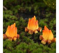 Lapiglo Paquete de 20 adornos de resina para hogueras en miniatura, 28 cm, decoración realista de fogata, decoración de casa de muñecas de pueblo de hadas