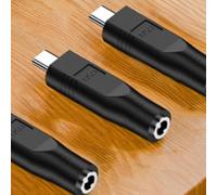 Lapiglo Paquete de 4 adaptadores USB a DC5521 para Mini, convertidor PD de 20 V 100 W +, cable de alimentación portátil para viajes en caravana, color negro