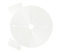 Lapiglo Paquete de 4 macetas de malla para macetas, 30 x 30 cm, rejilla protectora de plástico ABS, diseño hueco que evita malas hierbas y mejora el drenaje, negro, blanco, verde, marrón (blanco)
