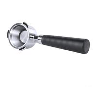 Lapiglo Portafiltro Espresso sin fondo con cesta de acero inoxidable y mango ergonómico ABS negro