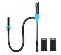 Lapiglo Portátil alimentado por batería para bomba de transferencia de combustible 2.4 GPM Gas Diesel Light Oil con manguera de 3 pies (azul)