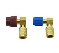 Lapiglo R12 R134a - Kit de adaptador de conversión de CA, válvula de acoplador rápido, puerto de alta presión y baja presión para aire acondicionado de vehículos