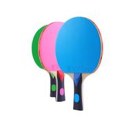 Lapiglo Raqueta de tenis de mesa de 7 capas de madera FL mango largo con funda, fuerte control para ping pong, remo todo para jugar ronda, verde