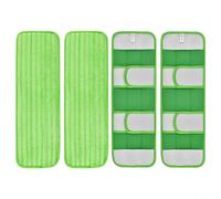 Lapiglo Recambios de almohadilla de fregona lavable para Swiffer Sweeper XL, paños de limpieza de microfibra reutilizables de 45 x 15 cm, vinilo de madera dura seguro, verde, paquete de 2 (4 unidades)