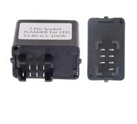 Lapiglo Relé electrónico de señal de giro de 7 pines para Suzuki para Hayabusa DRZ400 - Unidad intermitente LED sin necesidad de resistencia de carga 40 x 23 x 32 mm