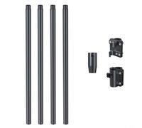 Lapiglo Soporte de aleación de aluminio para 2, kit de antena portátil de camping RV con bolsa de transporte, se adapta a rieles de 1 pulgada y postes de 10 pies