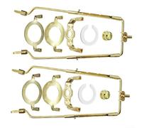 Lapiglo Soporte de arpa de pantalla de lámpara de metal ajustable, 7 a 10 pulgadas E14 E26 E27 Base Accesorios para proyectos de iluminación DIY (dorado)