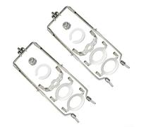 Lapiglo Soporte de arpa de pantalla de lámpara de metal ajustable, 7 a 10 pulgadas E14 E26 E27 Base Accesorios para proyectos de iluminación DIY (plata)