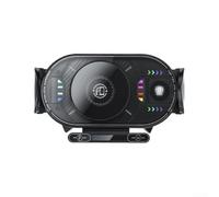 Lapiglo Soporte inalámbrico de carga rápida para cargador de coche de 15 W, soporte de teléfono para SUV, sedán, camión, Reino Unido (negro con luz)