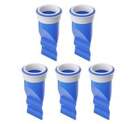 Lapiglo Tapón de drenaje de silicona ajustable, válvula de gas antialcantarillado, barrera, tubos de 40 mm a 50 mm, núcleo de drenaje de piso fácil de instalar, azul, paquete de 5