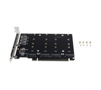 Lapiglo Tarjeta adaptadora SSD NVMe M.2 para pcie x16 a 4 NVMe M.2, transferencia de datos de alto rendimiento para plataforma de juegos y edición