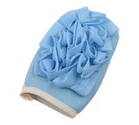 Lapiglo Toalla de baño exfoliante corporal, paño de rayón texturizado que elimina la piel muerta y las impurezas, lazo para colgar de secado rápido, 8 x 5 pulgadas, color azul