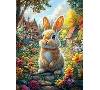 Lapin Dans la forêt d'automne Rompecabezas 500 Piezas Cartón Grueso para Coleccionistas Mitos Animal Planta Noches De Cita Mejora Concentración Ocio En Casa Regalo Reyes Magos 500 PCS