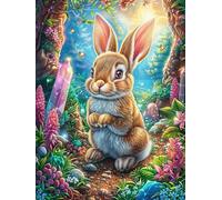 Lapin Dans le Jardin de Cristal Puzzle 500 Piezas Cartón Resistente para Toda La Familia Mitos Cuento de Hadas Diversión Familia Mejora Concentración Calidad Profesional Regalo Pensado 500 PCS